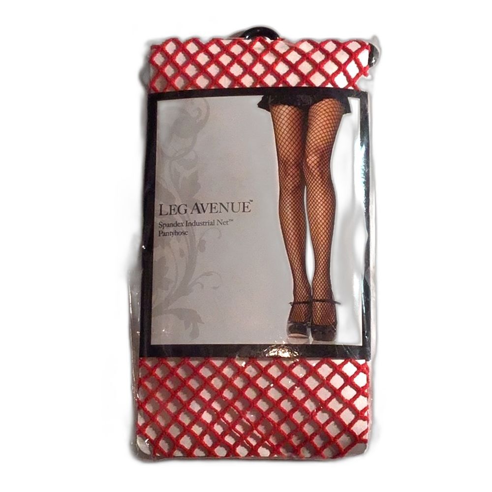 Leg Avenue: Red Spandex Industrial Net Pantyhose​